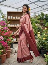 MIMOSA Pink Saree Saree — pose 9 styling detail