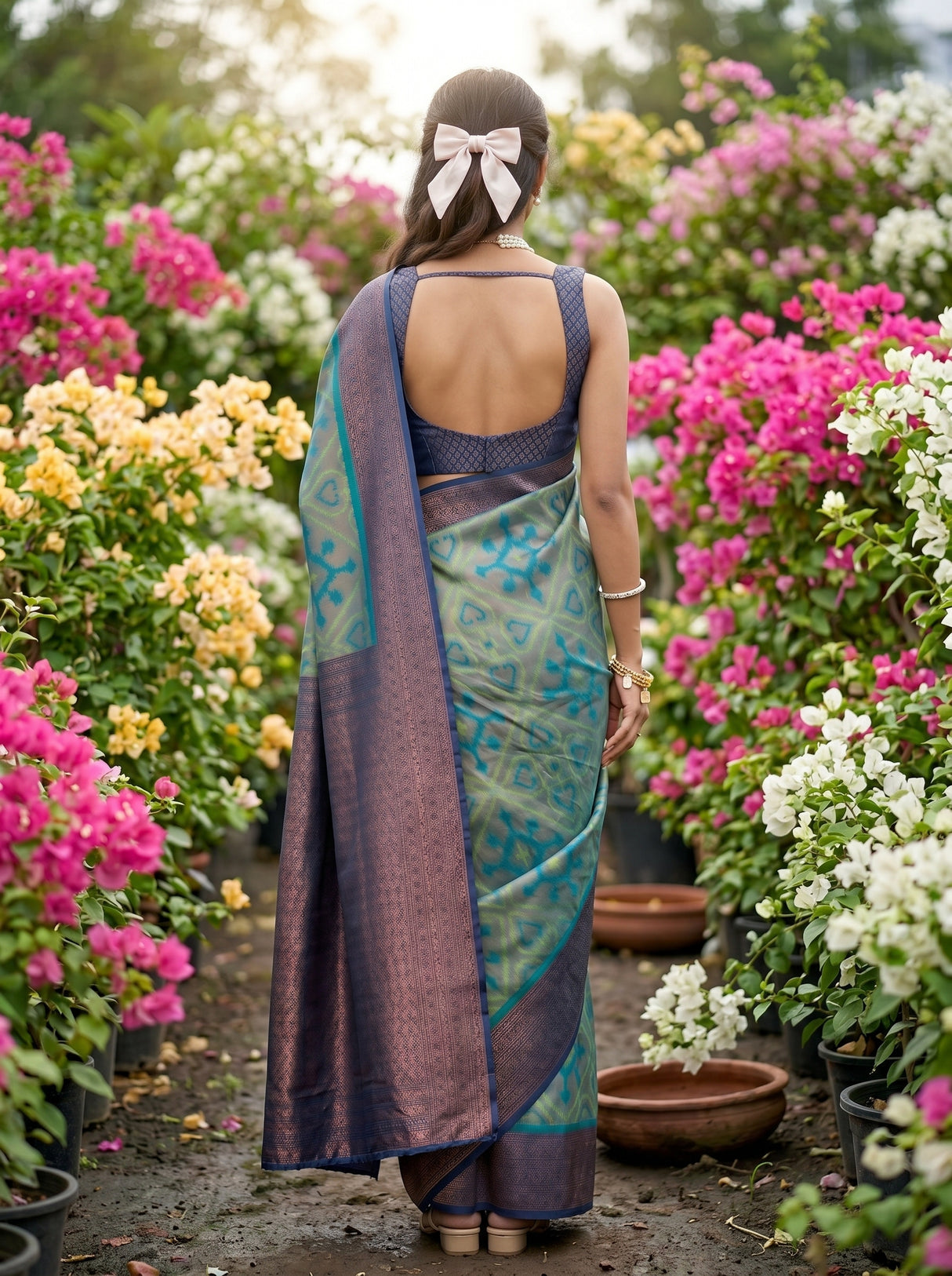 MIMOSA Rama Saree Saree — pose 2 styling detail