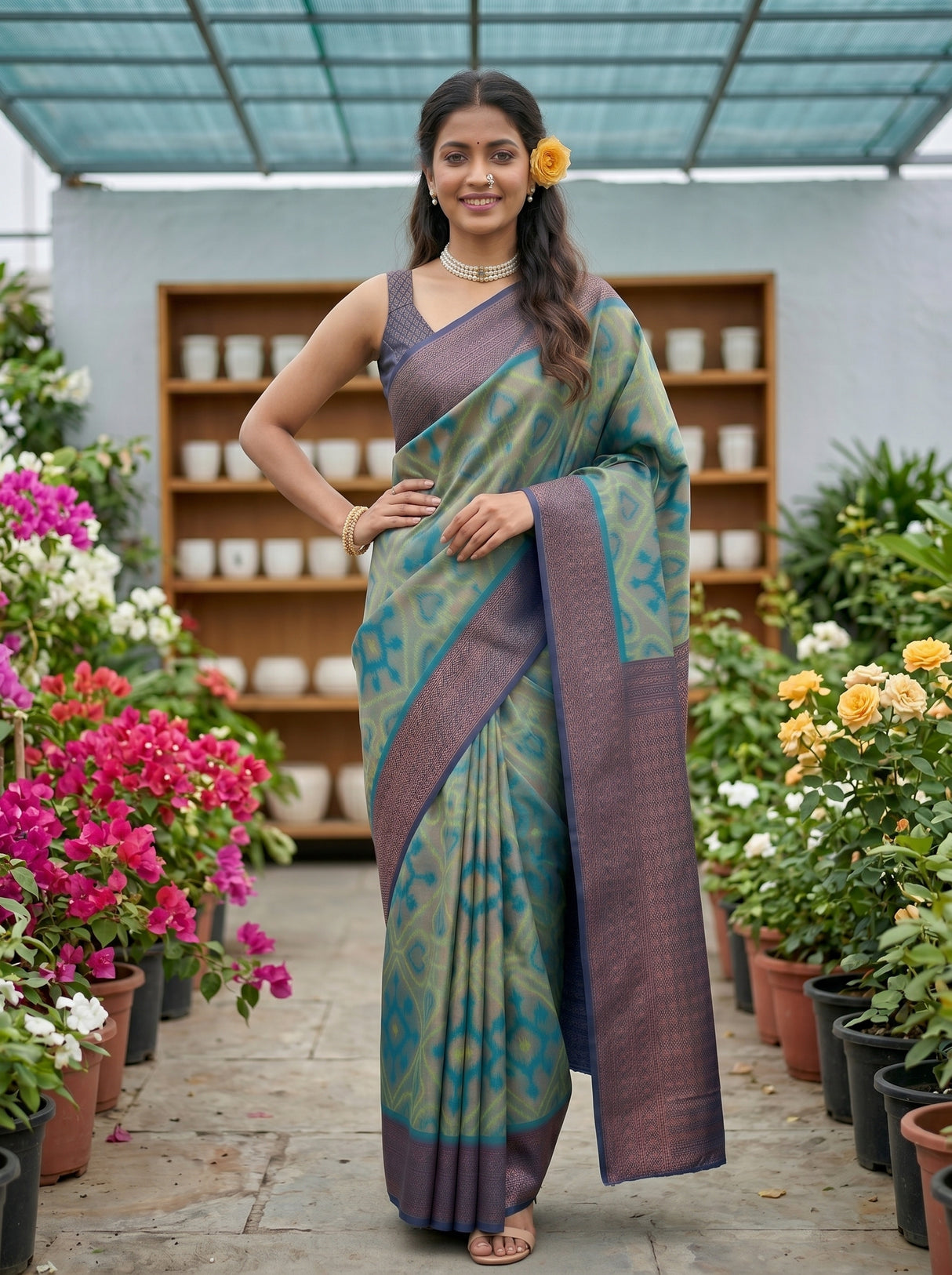 MIMOSA Rama Saree Saree — pose 4 styling detail