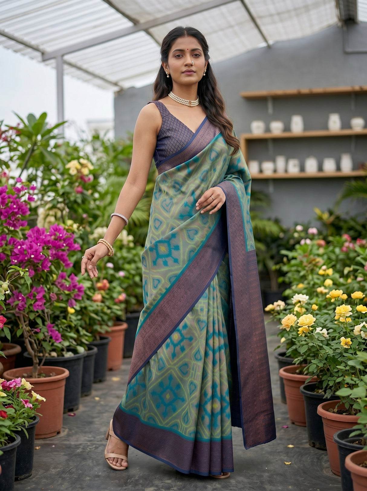 MIMOSA Rama Saree Saree — pose 5 styling detail