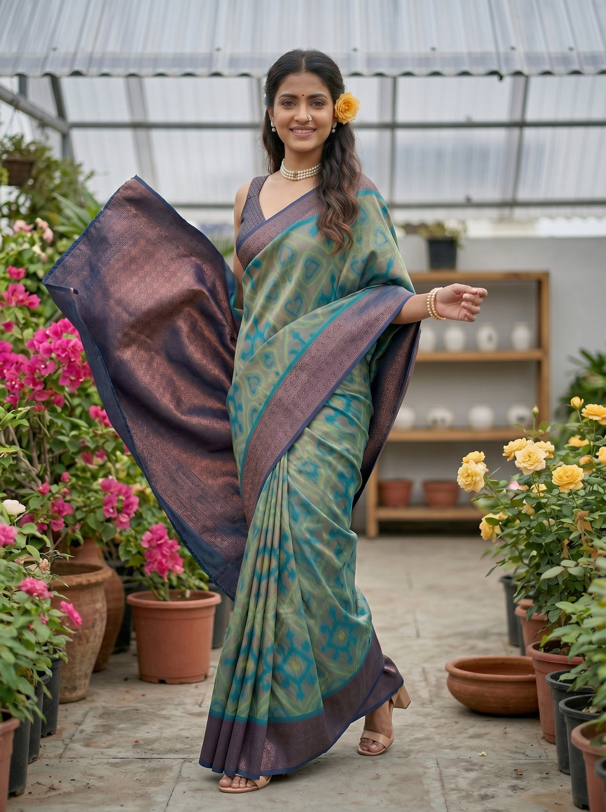 MIMOSA Rama Saree Saree — pose 6 styling detail