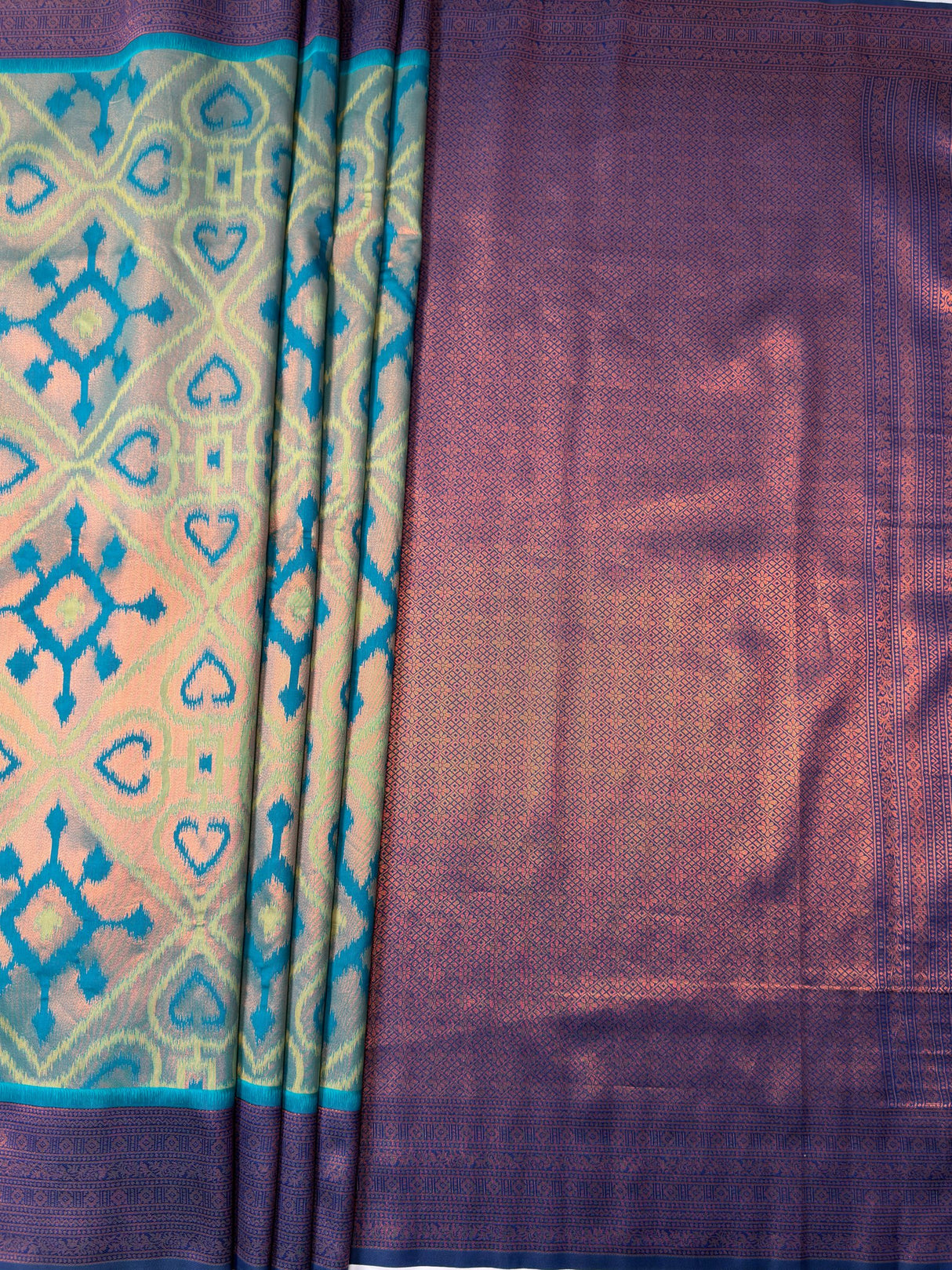 MIMOSA Rama Saree Saree — pallu and zari work detail