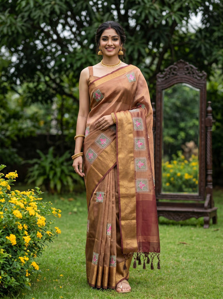 Chocolate  Saree