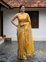 MIMOSA Gold Saree Saree — pose 4 styling detail