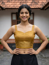 MIMOSA Gold Saree Saree — blouse close-up