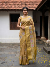 Mustard  Saree