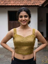 MIMOSA Mustard Saree Saree — blouse close-up