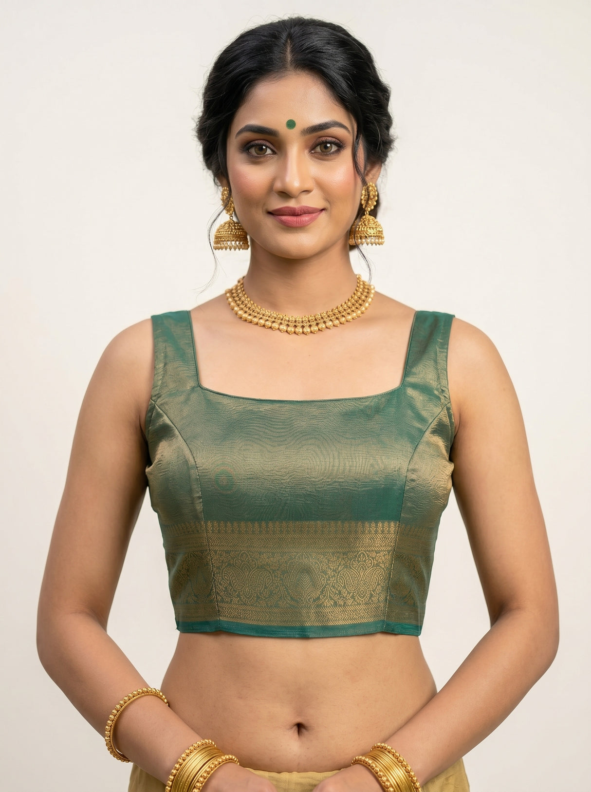 MIMOSA Sapphire Saree Saree — blouse close-up