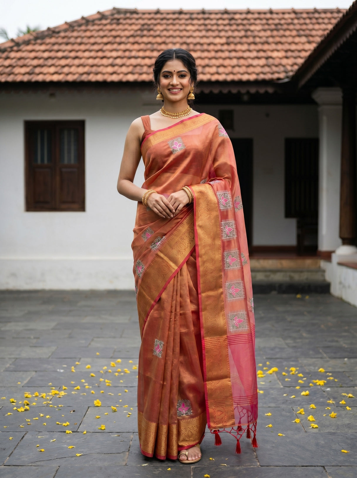 Strawberry  Saree