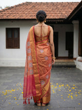 MIMOSA Strawberry Saree Saree — pose 2 styling detail