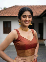 MIMOSA Strawberry Saree Saree — blouse close-up