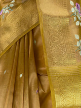 MIMOSA Mustard Banarasi Organza Saree — fleets shot full lifestyle