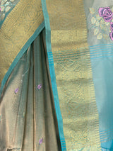 MIMOSA Sapphire Banarasi Organza Saree — fleets shot full lifestyle