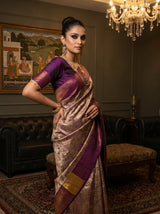 MIMOSA Magenta Kanjivaram Art Silk Saree — pose 10 styling detail
