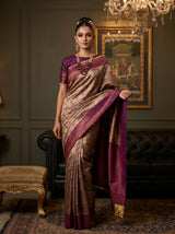 MIMOSA Magenta Kanjivaram Art Silk Saree — pose 5 styling detail