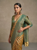 MIMOSA Gold Saree Saree — pose 10 styling detail