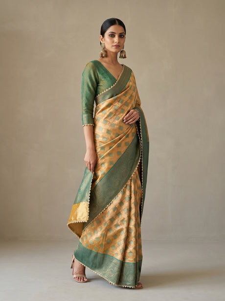 MIMOSA Gold Saree Saree — pose 5 styling detail