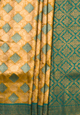 MIMOSA Gold Saree Saree — fleets shot full lifestyle