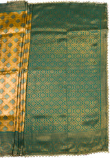 MIMOSA Gold Saree Saree — pallu and zari work detail