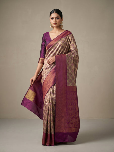 MIMOSA Magenta Saree Saree — pose 5 styling detail