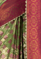 MIMOSA Olive Saree Saree — fleets shot full lifestyle