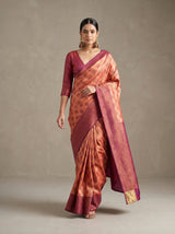 MIMOSA Peach Saree Saree — pose 7 styling detail
