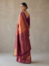 MIMOSA Peach Saree Saree — pose 9 styling detail
