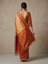 MIMOSA Gold Kanjivaram Art Silk Saree — Blouse Fabric