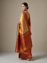MIMOSA Gold Kanjivaram Art Silk Saree — pose 9 styling detail