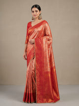 MIMOSA Peach Kanjivaram Art Silk Saree — pose 4 styling detail