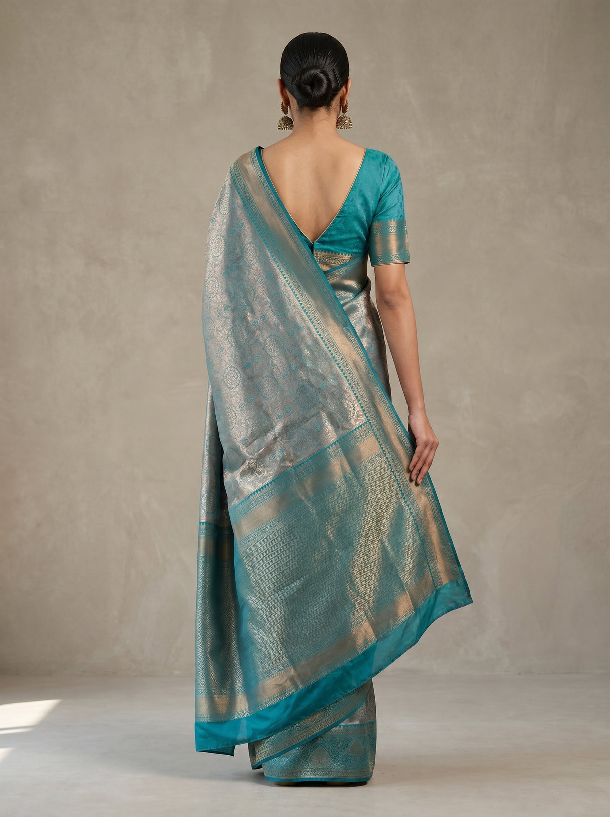 MIMOSA Saffire Kanjivaram Art Silk Saree — Blouse Fabric