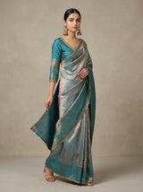 MIMOSA Saffire Kanjivaram Art Silk Saree — pose 5 styling detail