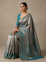 MIMOSA Saffire Kanjivaram Art Silk Saree — pose 8 styling detail