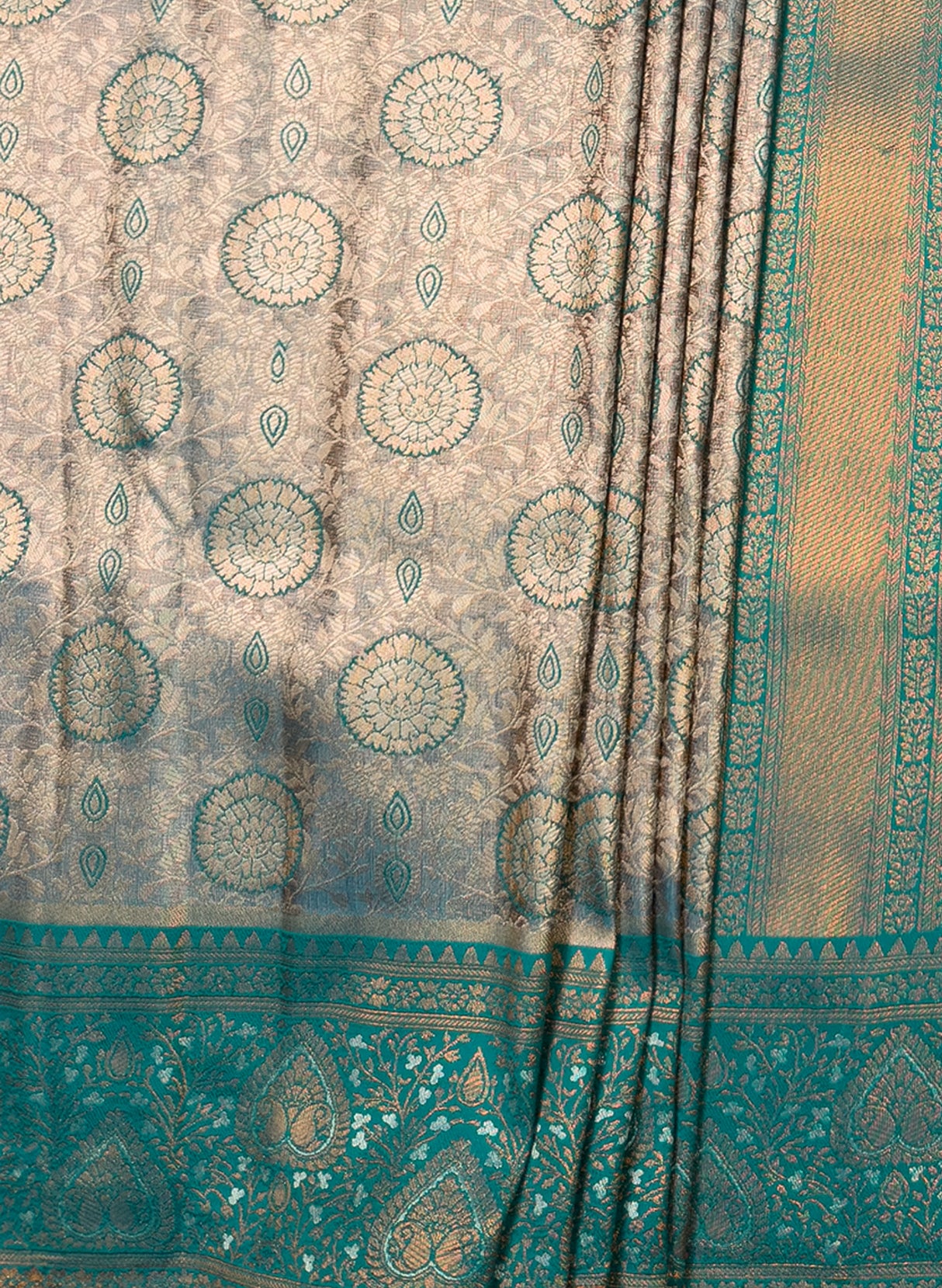 MIMOSA Saffire Kanjivaram Art Silk Saree — fleets shot full lifestyle