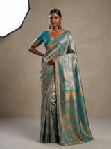 MIMOSA Saffire Kanjivaram Art Silk Saree — pose 10 styling detail
