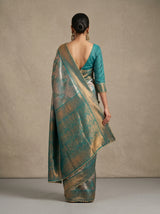 MIMOSA Saffire Kanjivaram Art Silk Saree — unstitched blouse fabric detail