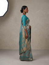MIMOSA Saffire Kanjivaram Art Silk Saree — pose 3 styling detail