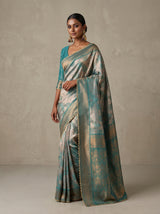 MIMOSA Saffire Kanjivaram Art Silk Saree — pose 4 styling detail