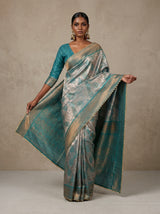 MIMOSA Saffire Kanjivaram Art Silk Saree — pose 6 styling detail