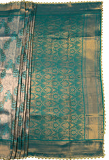 MIMOSA Saffire Kanjivaram Art Silk Saree — pallu and zari work detail