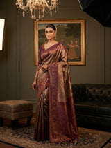 MIMOSA Magenta Kanjivaram Art Silk Saree — pose 4 styling detail