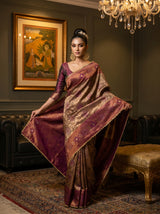 MIMOSA Magenta Kanjivaram Art Silk Saree — pose 6 styling detail