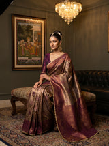MIMOSA Magenta Kanjivaram Art Silk Saree — pose 8 styling detail