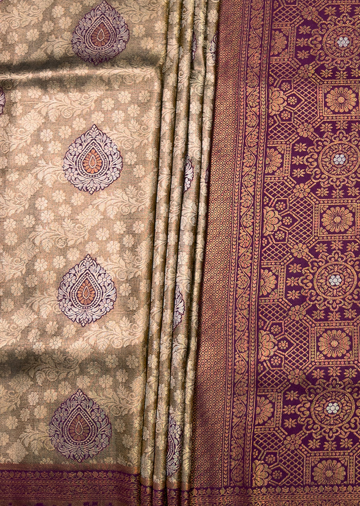MIMOSA Magenta Kanjivaram Art Silk Saree — fleets shot full lifestyle