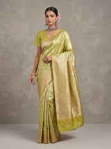MIMOSA Olive Kanjivaram Art Silk Saree — styled look