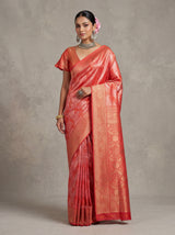 MIMOSA Strawberry Kanjivaram Art Silk Saree — pallu and body design