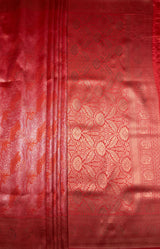 MIMOSA Strawberry Kanjivaram Art Silk Saree — pallu and zari work detail