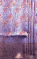 MIMOSA Violet Kanjivaram Art Silk Saree — fleets shot full lifestyle