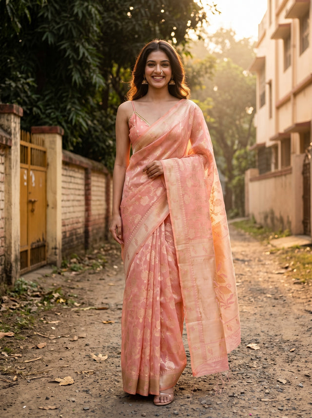 MIMOSA Saree Saree — front view on mannequin