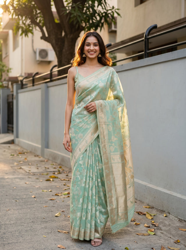 MIMOSA Saree Saree — front view on mannequin